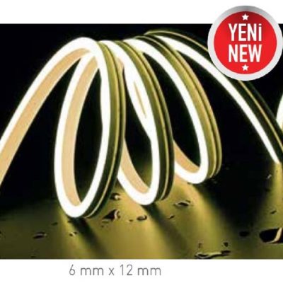 ACK AS03-00603 10W/mt 12V 6500K BEYAZ LED NEON HORTUM 6 x12 mm 5 mt