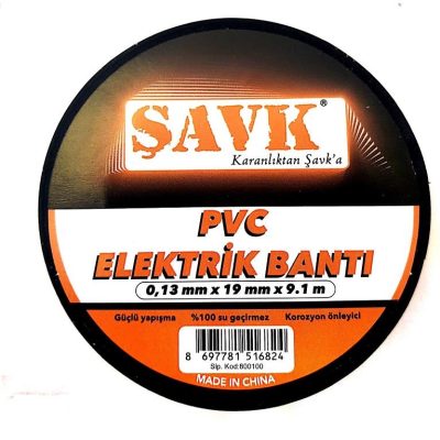 ŞAVK İZOLEBANT 19 mm 9,1 MT (SİYAH) 10 'LUK PAKET