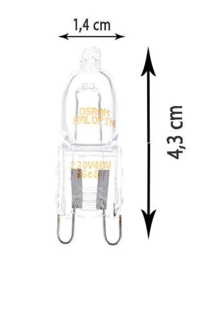 OSRAM 50W (60W) DİMLENEBİLİR KAPSÜL HALOPİN AMPUL G9 DUY SARI IŞIK - Görsel 7