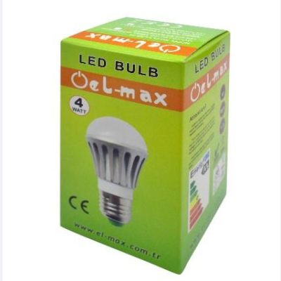 EL-MAX 4W ALÜMİNYUM GÖVDE SOĞUTMALI LED AMPUL (BEYAZ IŞIK) E27
